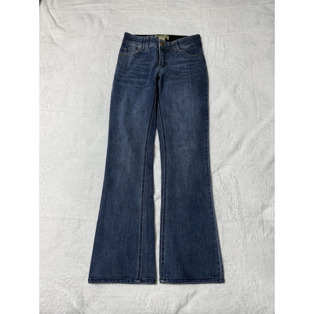 Democracy Jeans Womens Size 2 Blue Bootcut Stretch Medium Wash Mid Rise 27x30